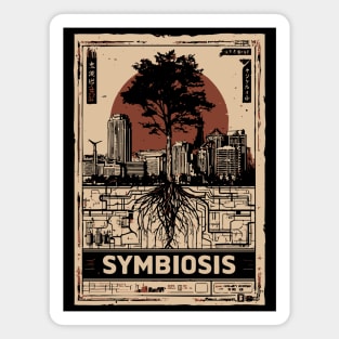 SYMBIOSIS – Futuristic Duality & Connection Poster Magnet